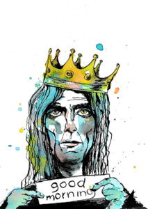 Original Kunstwerk Malerei Portrait Illustration Editorial Heike Kurtenbach »Iggy«