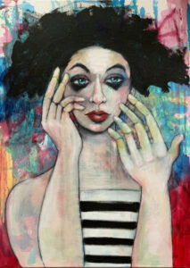 Heike Kurtenbach "DeeDee" (2022) | Acryl auf gespachtelter Leinwand | 50 x 70 cm